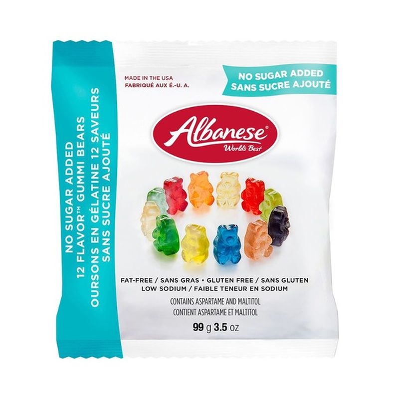 Albanese 12 Flavour Sugar Free Gummi Bears 99G (99 g) Delivery or