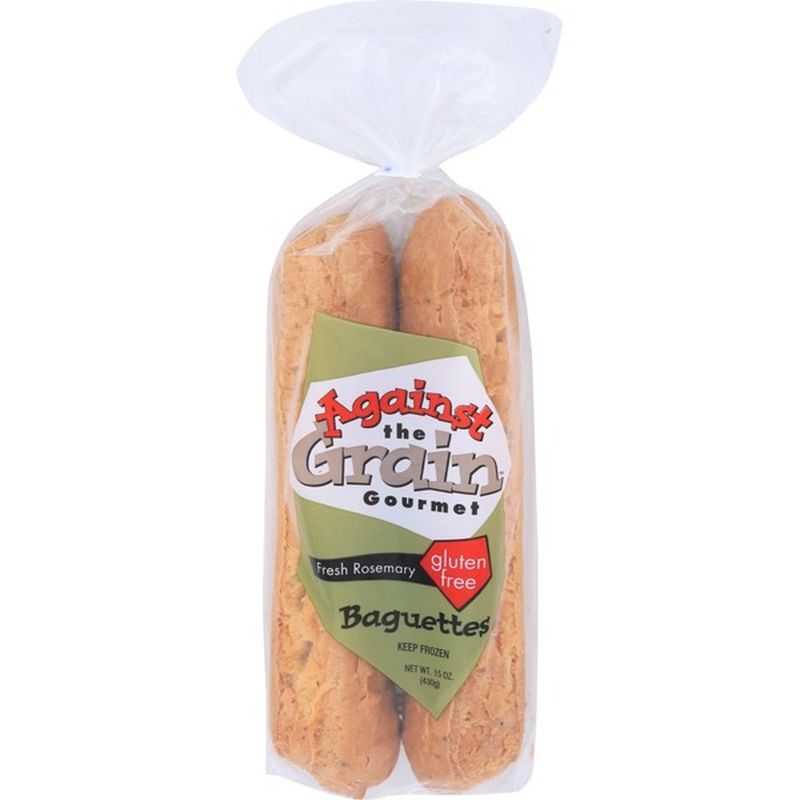 Against The Grain Gourmet Baguettes, Gluten Free, Fresh Rosemary (15 oz ...