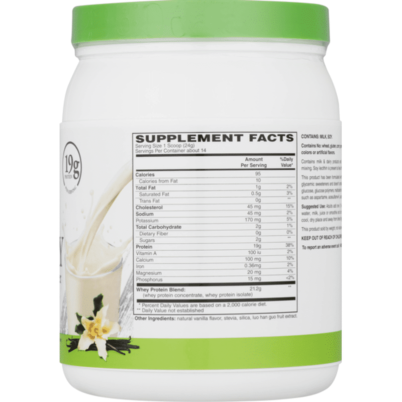 Nature's Promise Grass Fed Whey Protein Powder Vanilla (12 oz) Instacart