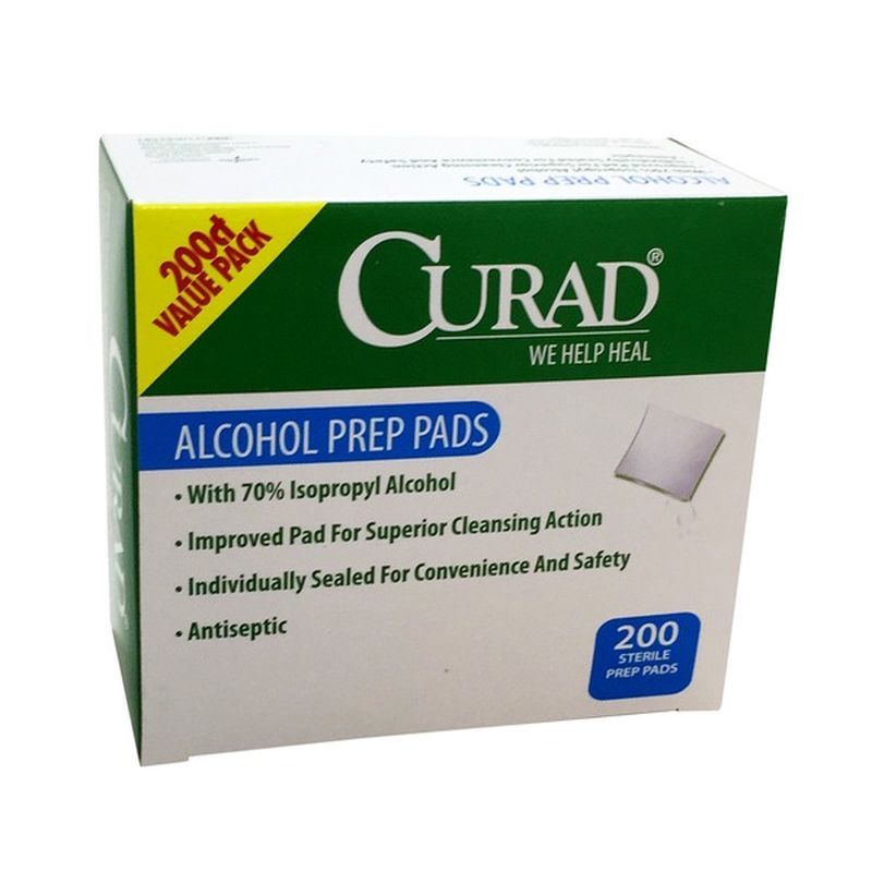 curad sterile alcohol swabs 200 count