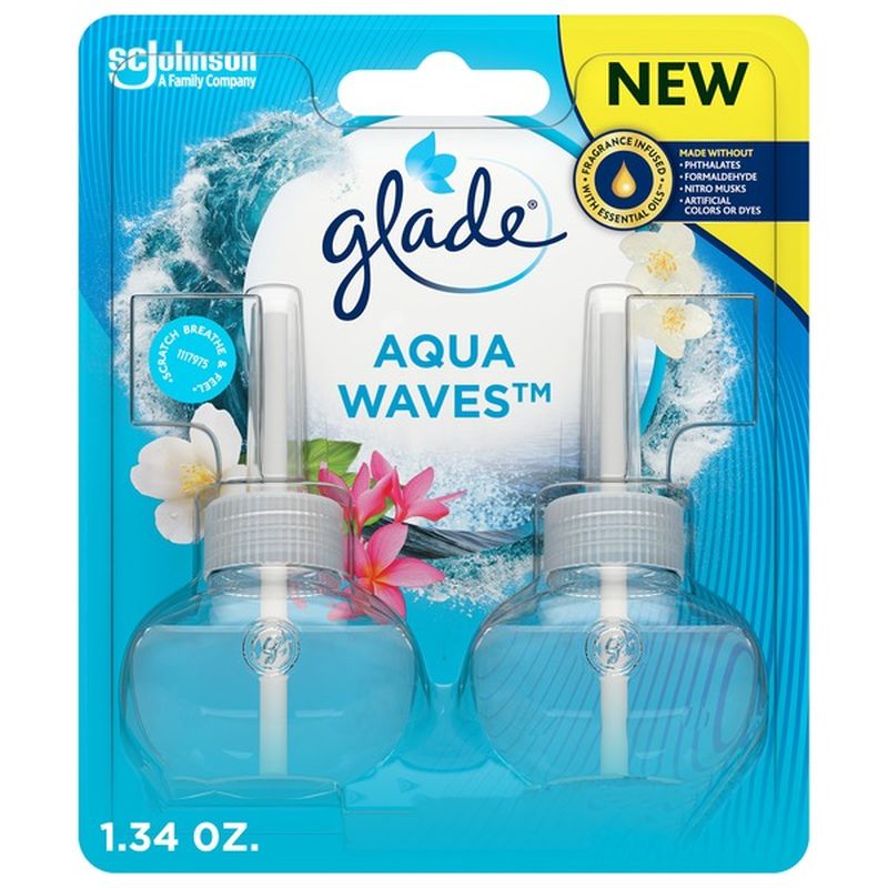 Glade Scented Oil Air Freshener Aqua Waves (1.34 fl oz) Instacart