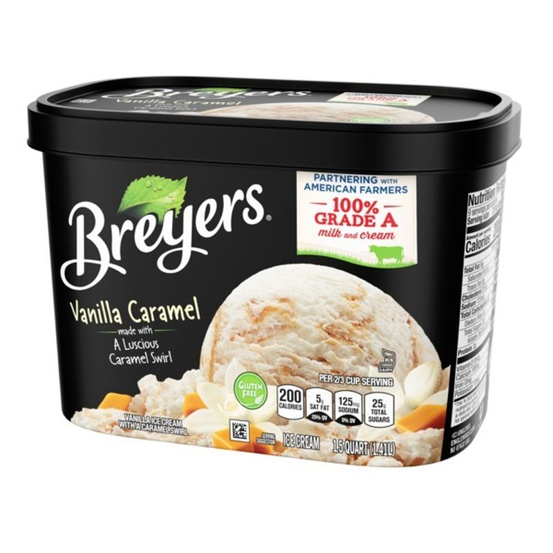 Breyers Ice Cream Vanilla Caramel (48 oz) Instacart