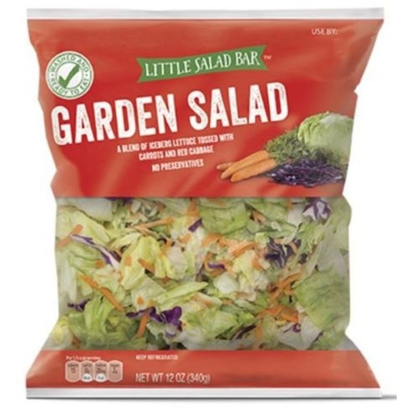 Little Salad Bar Garden Salad A Blend Of Iceberg Lettuce Tossed With Carrots And Red Cabbage