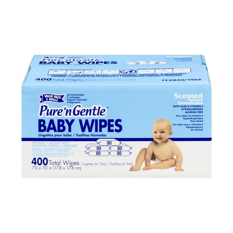 pure and gentle baby wipes