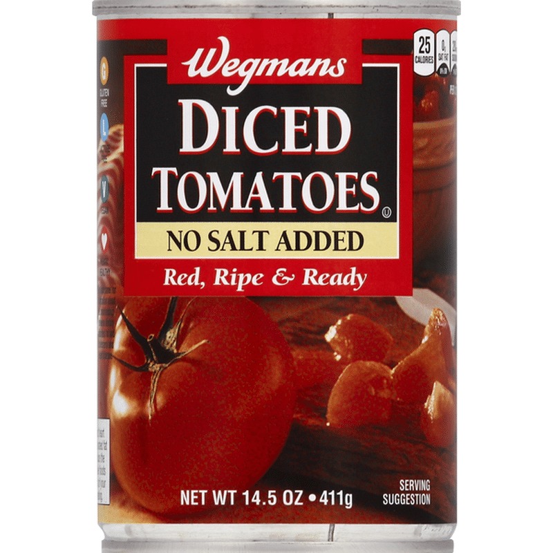 Wegmans Diced Tomatoes, No Salt Added (14.5 oz) Instacart