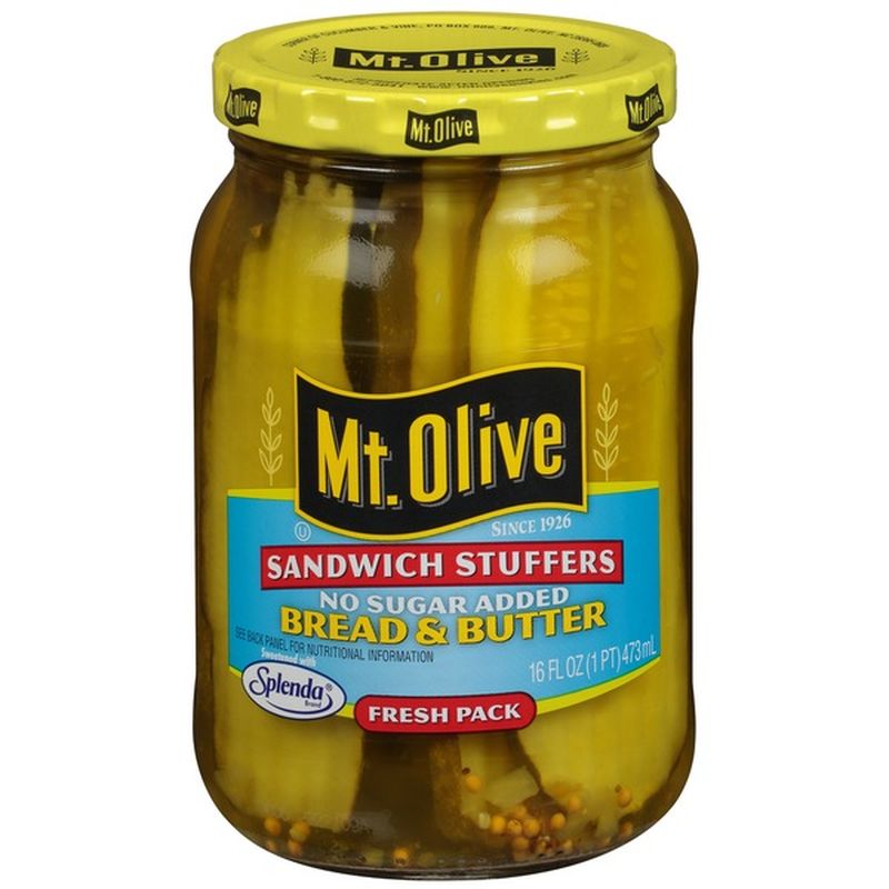 Mt Olive No Sugar Added Bread Butter Sandwich Stuffers Pickles 1 Pt Instacart