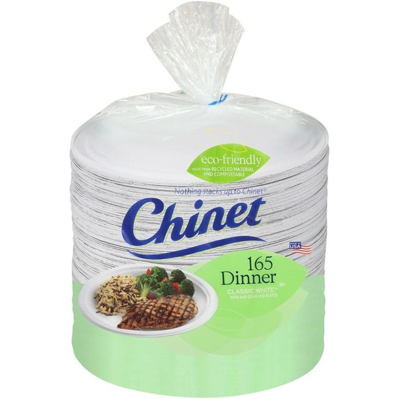 White Dinner 10.375" Paper Plates (165 each) from BJ's Wholesale