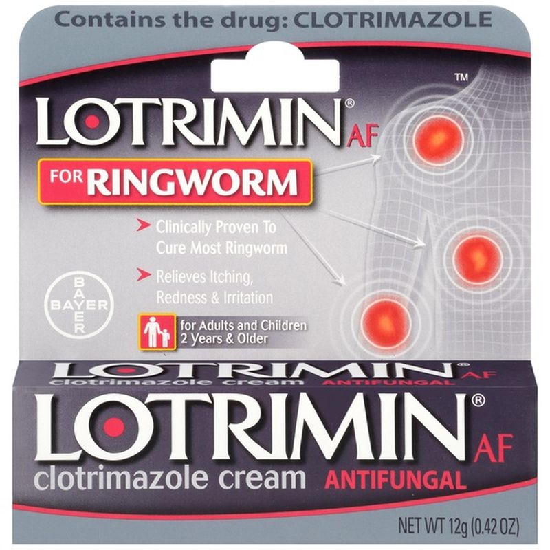 Lotrimin Clotrimazole Cream, Antifungal, for Ringworm, 2 Years and