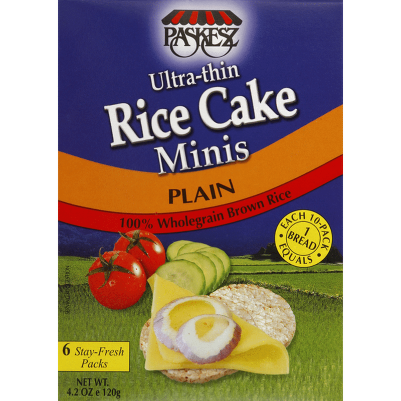 Paskesz Rice Cake, Minis, UltraThin, Plain (4.2 oz) Instacart