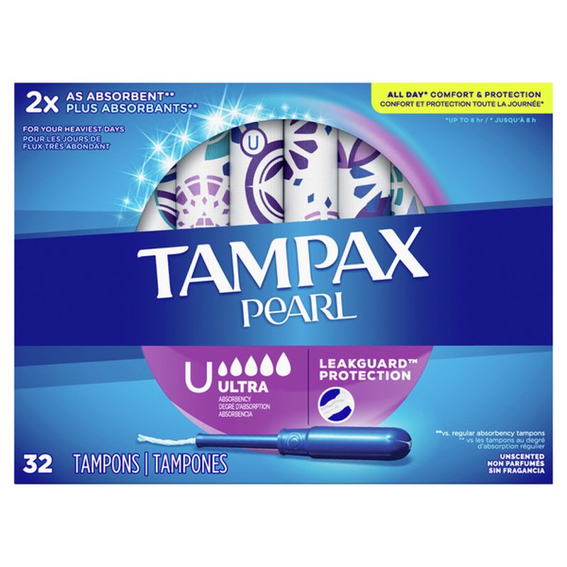Tampax Tampons Ultra Absorbency (32 ct) Instacart