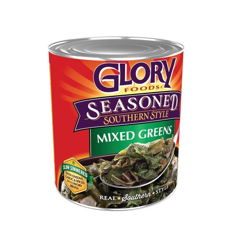 Glory Foods Seasoned Southern Style Mixed Greens (27 oz can) from