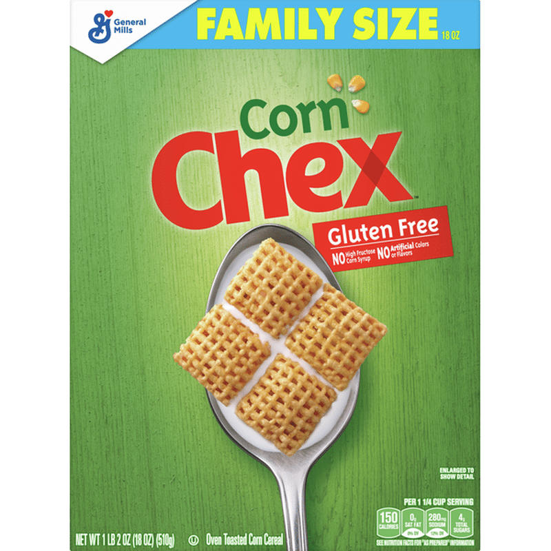 Chex Cereal, Gluten Free, Corn, Family Size (18 oz) from JewelOsco