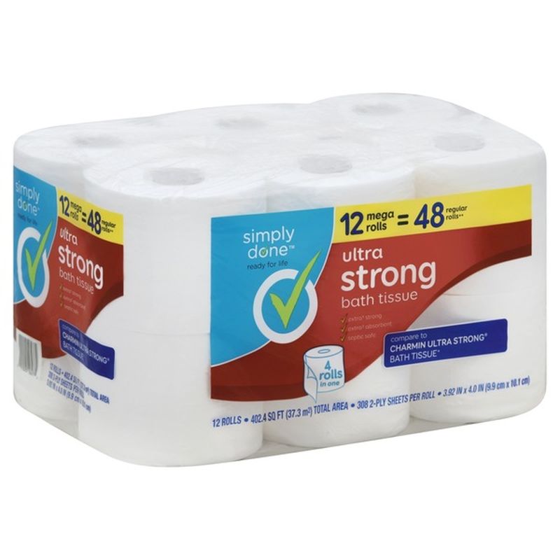 Simply Done Ultra Strong Bath Tissue Rolls (12 ct) from Stater Bros ...