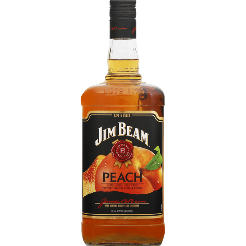 Jim Beam Bourbon Whiskey, Peach (1.75 L) Instacart