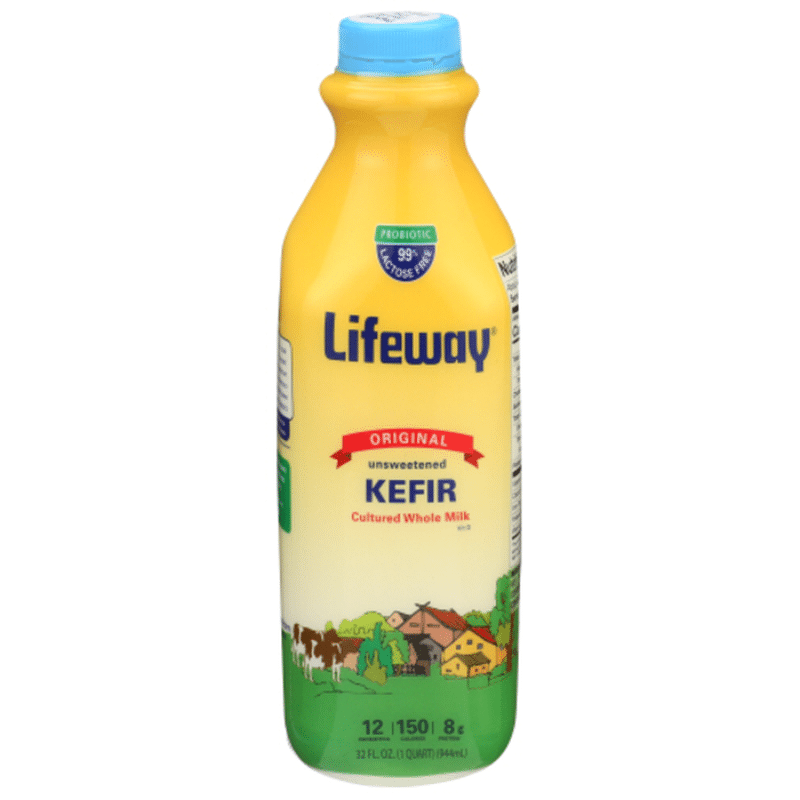 Lifeway Probiotic Original Cultured Plain Unsweetened Milk Kefir 32 Fl Oz Instacart