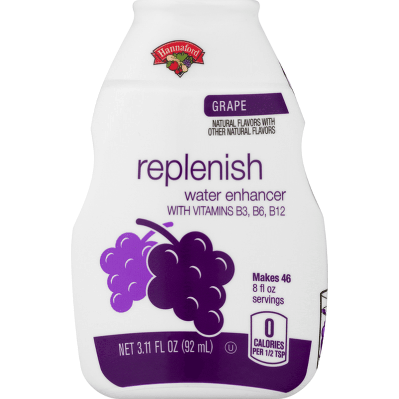 Hannaford Water Enhancer, Replenish, Grape (3.11 oz) Instacart
