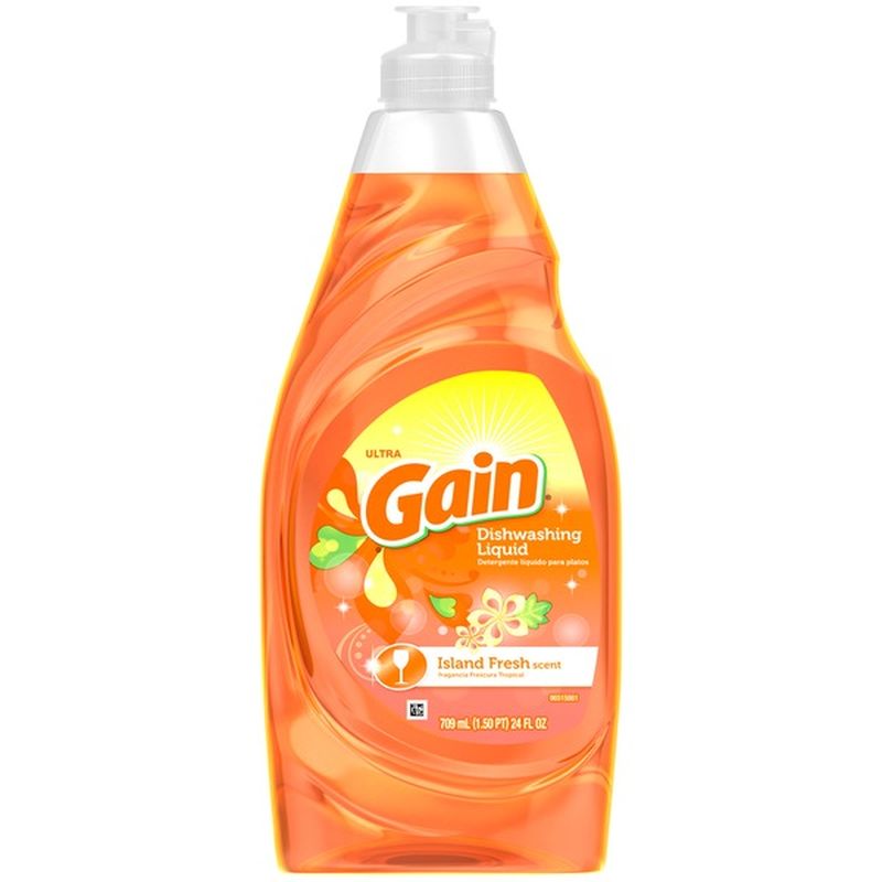 Gain Ultra Gain Dish Liquid Soap, Island Fresh, 24 Fl Oz Dish Care (24
