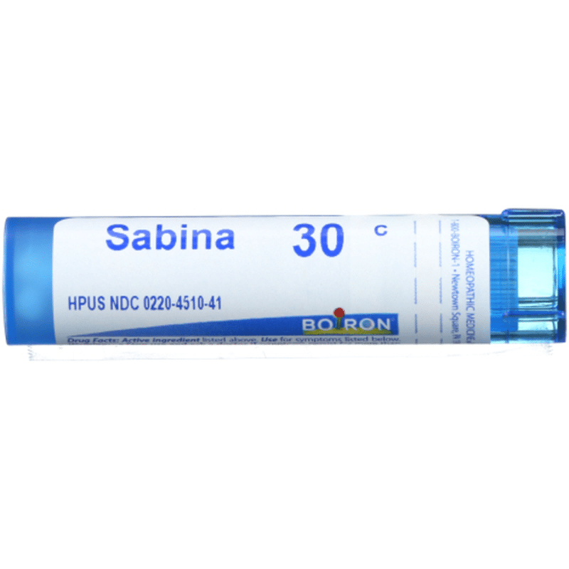Boiron Sabina 30C, Homeopathic Medicine for Menstruation (80 pellets