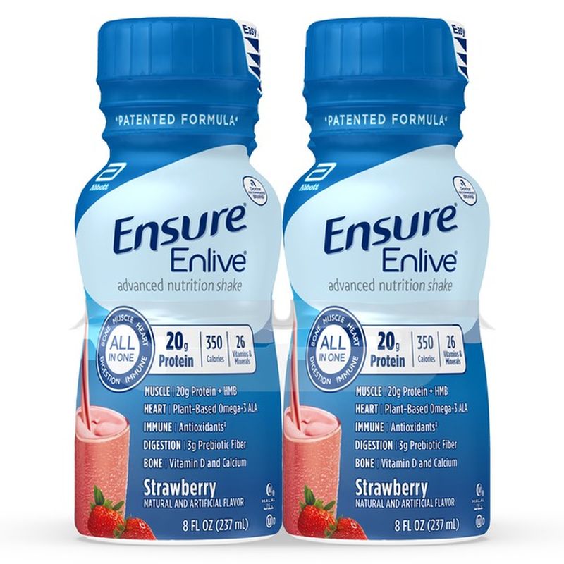 Ensure Enlive Strawberry Advanced Nutrition Shake (8 fl oz) - Instacart