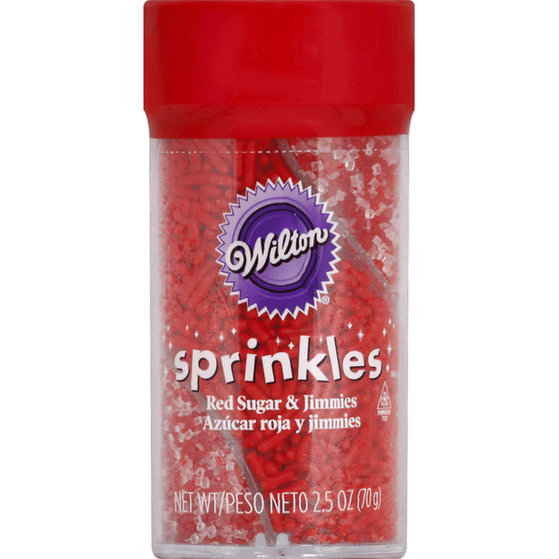 Wilton Sprinkles, Red Sugar & Jimmies (2.5 oz) Instacart