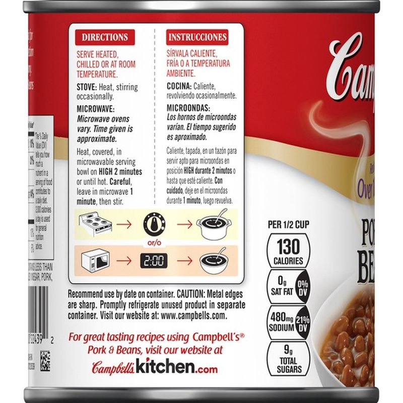 Campbell's® Pork & Beans (14.8 oz) Instacart