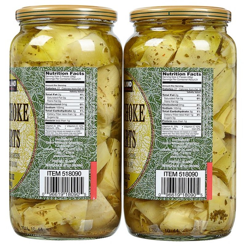 Kirkland Signature Artichoke Hearts, 2 x 33 oz (33 oz) Instacart