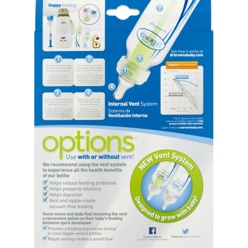 Dr Brown's New Vent System Bottles 3 PK (8 oz) Instacart