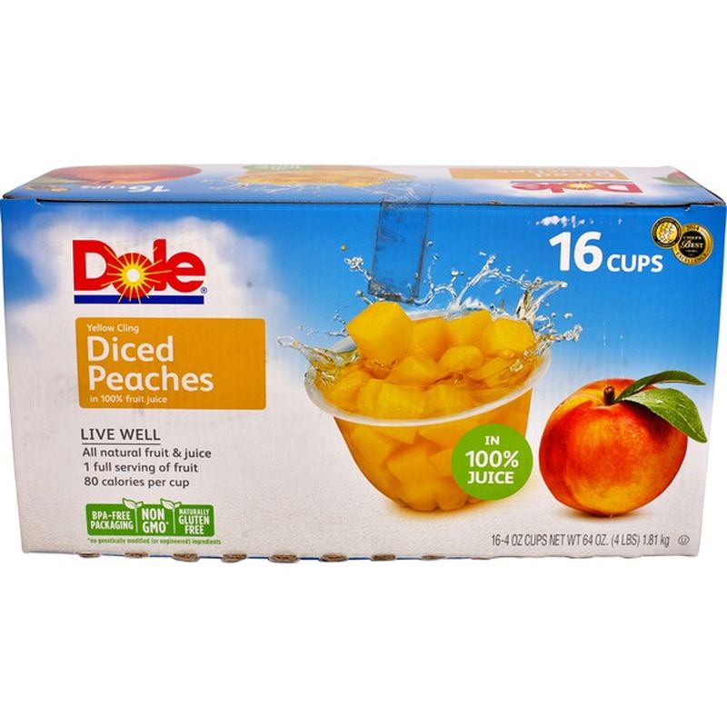 Dole Peaches, Diced, Yellow Cling (4 oz) from Costco Instacart