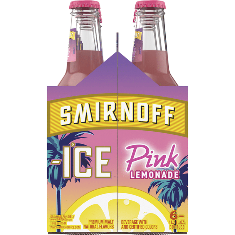 Smirnoff Malt Beverage, Pink Lemonade, Premium (11.2 fl oz) Instacart
