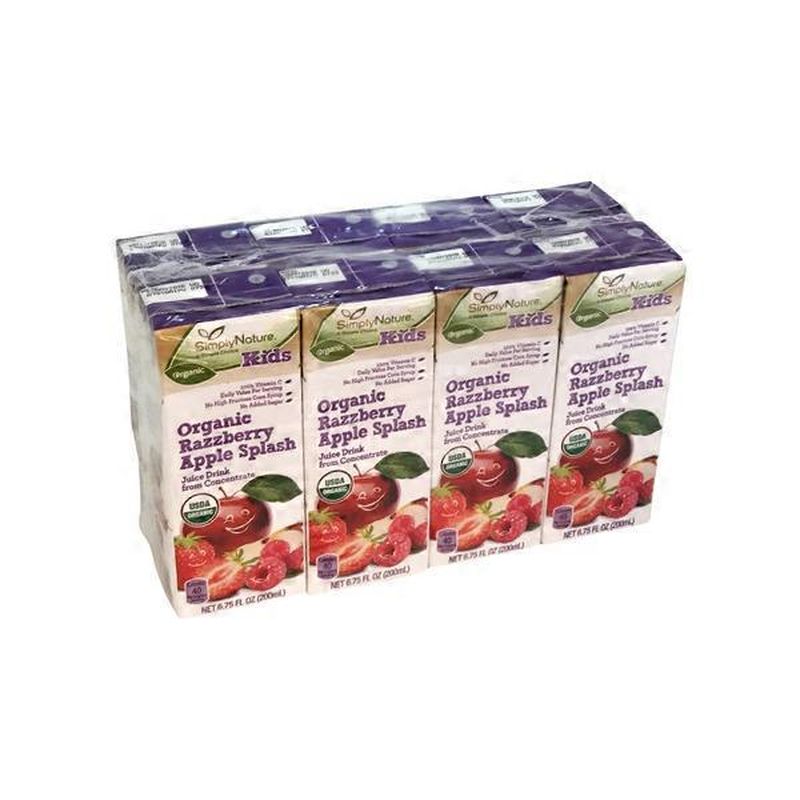 Simply Nature Organic RazzApple Splash Juice Boxes (6.75 fl oz) Instacart
