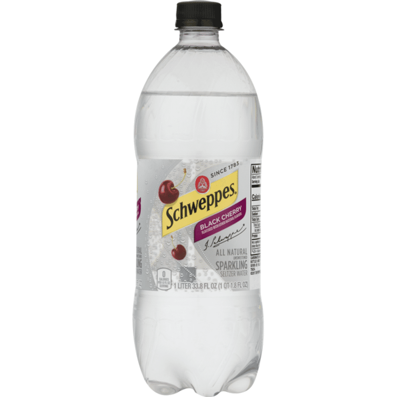 Schweppes Black Cherry Sparkling Water Beverage (1 L) Instacart
