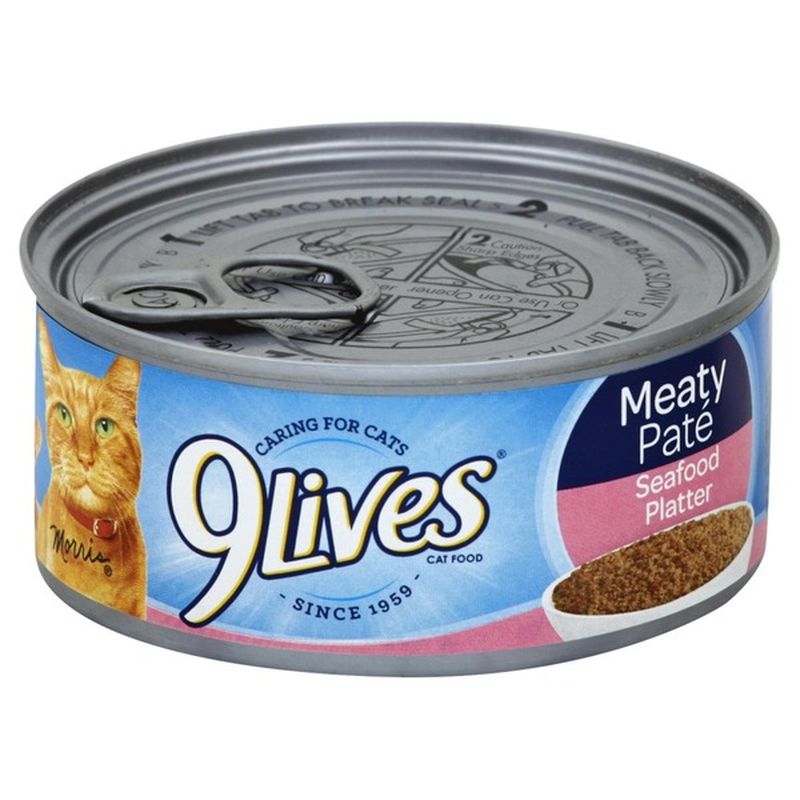 9 Lives Cat Food, Seafood Platter, Meaty Pate (5.5 oz) Instacart