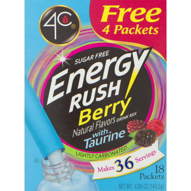 4c energy rush with taurine sugar
