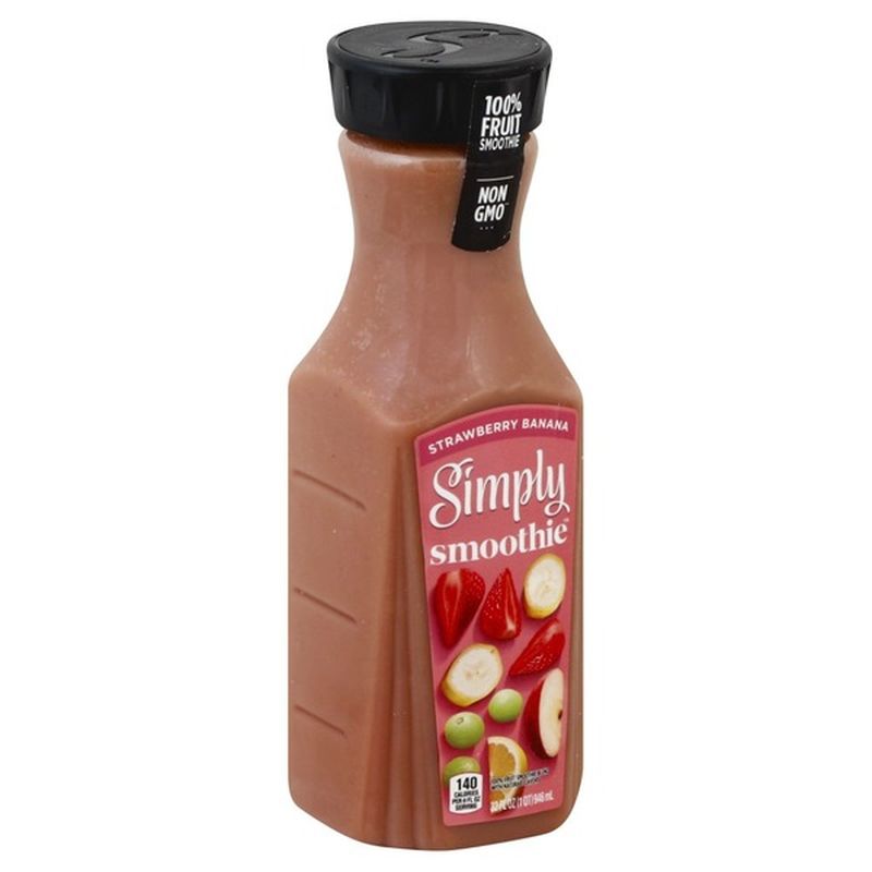 Simply Smoothies Strawberry Banana Juice 100 Bottle (32 oz) from Stater ...