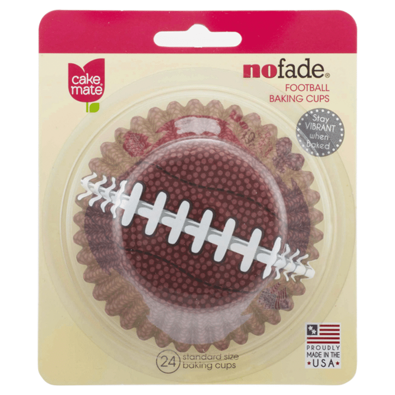 Cake Mate Football No Fade Baking Cups Cupcake Liners