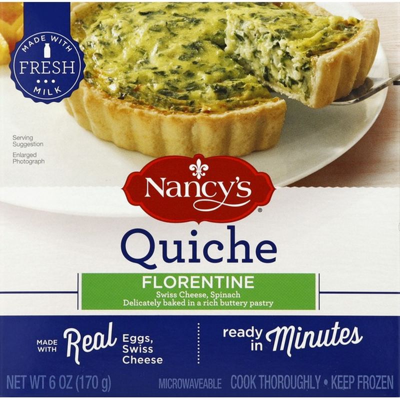 Nancy'S Florentine Swiss Cheese and Spinach Quiche (6 oz) from Kroger