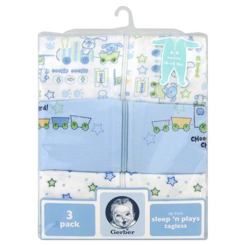 Gerber Zip Front Boys Sleep 'n Play 6-9 Months