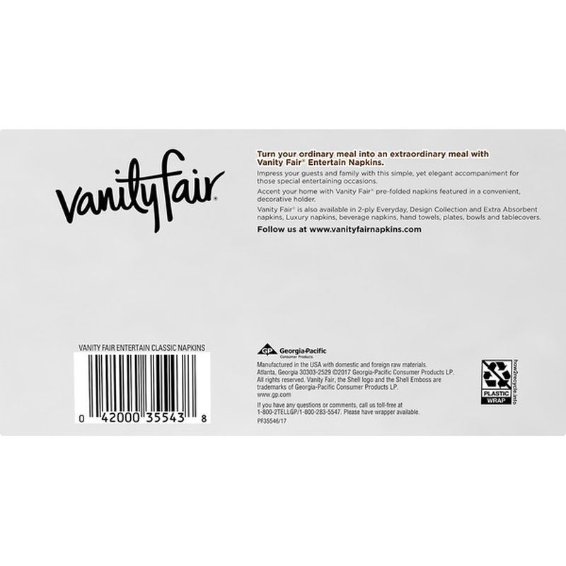 Vanity Fair Classic Napkins Entertain 40 Ct Instacart