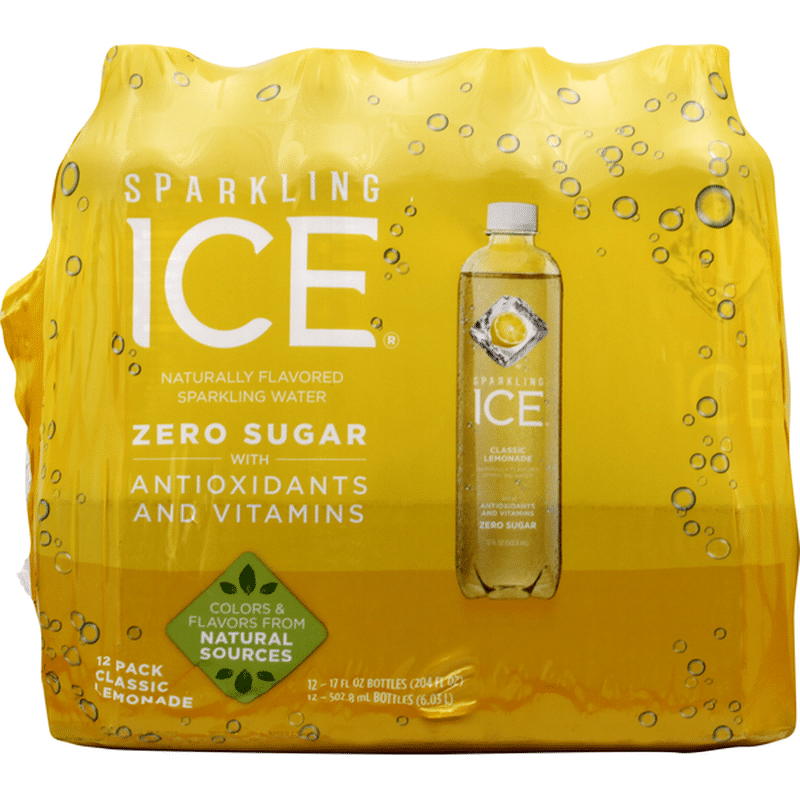 Sparkling Ice Classic Lemonade Sparkling Water (12 each) - Instacart