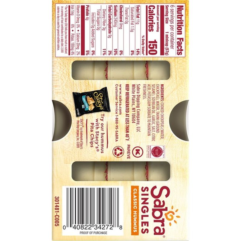 Sabra Singles Classic Hummus (2 oz) from Safeway Instacart