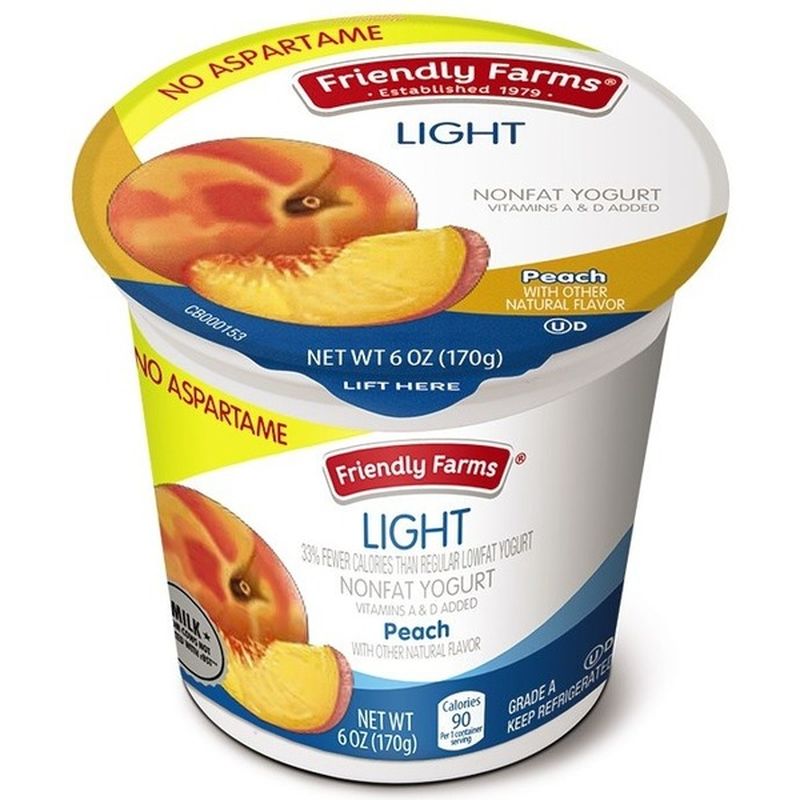 Friendly Farms Peach Nonfat Yogurt