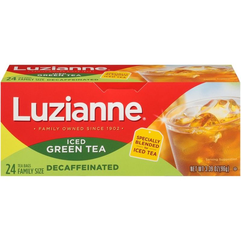 Luzianne Decaffeinated Family Size Iced Green Tea Bags (3.39 oz ...