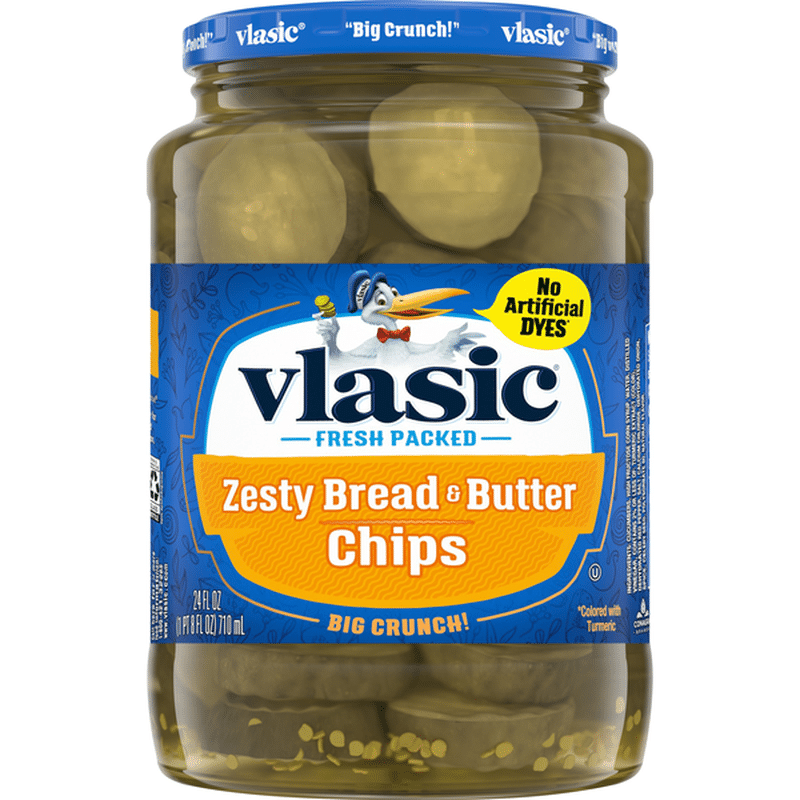 Vlasic Pickles Bread Butter Chips Zesty 24 Oz Instacart