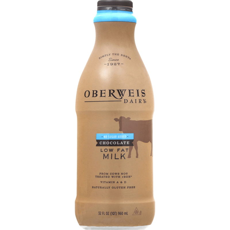 Oberweis Dairy Milk, Low Fat, Chocolate (32 oz) Instacart