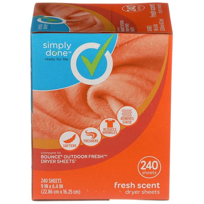 Simply Done Fresh Scent Dryer Sheets (240 ct) Instacart