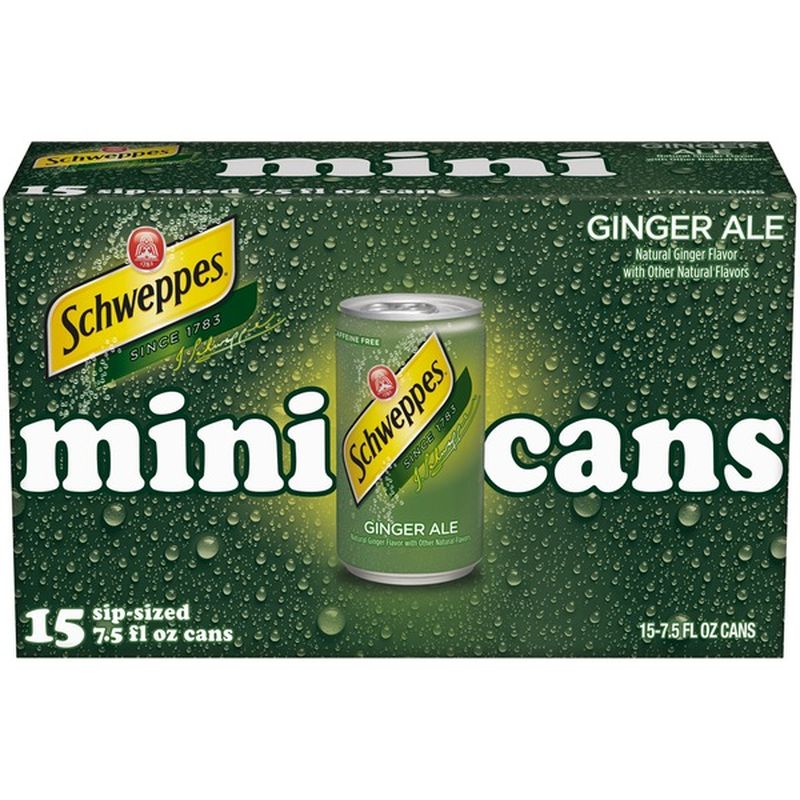 Schweppes Ginger Ale Mini Cans (7.5 fl oz) Instacart