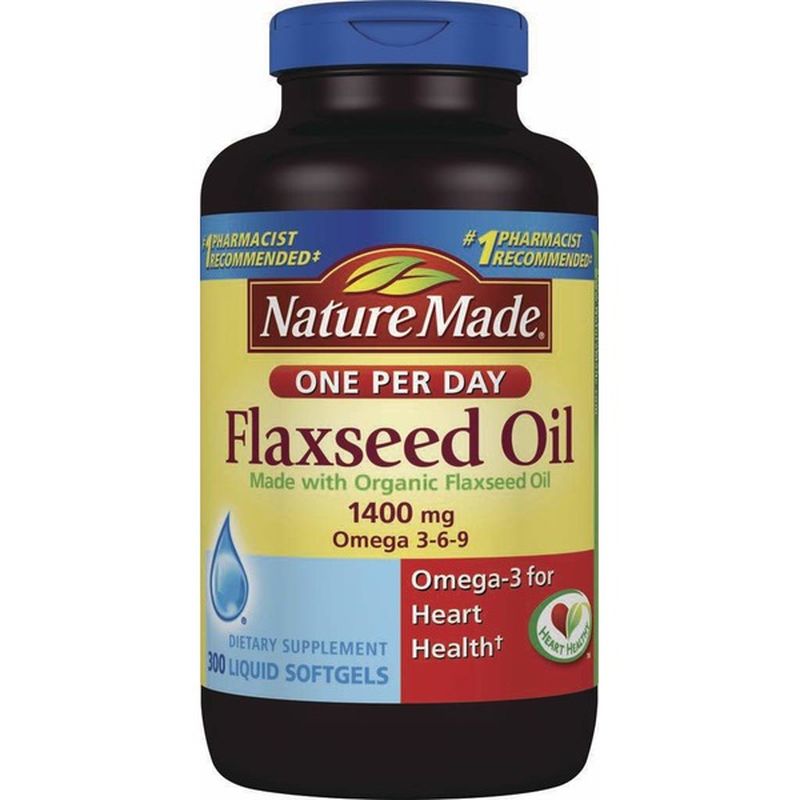 Nature Made Flaxseed Oil 1400 mg Softgels (300 ct) Instacart