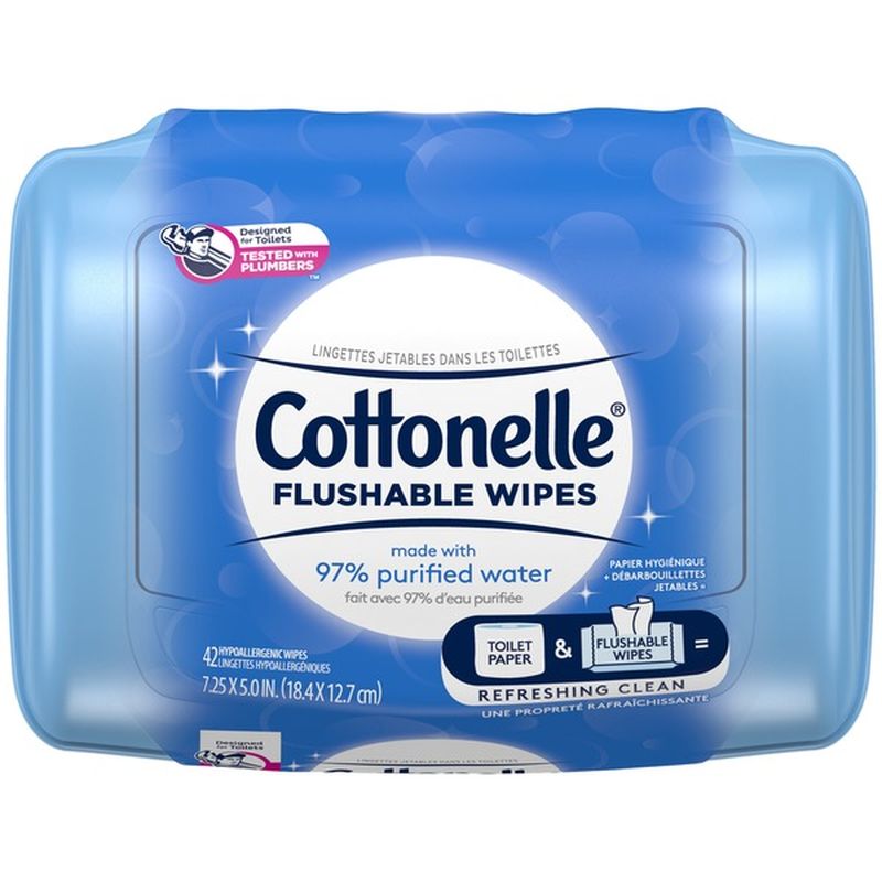 Cottonelle Flushable Wet Wipes Tub (42 ct) from Jewel-Osco - Instacart