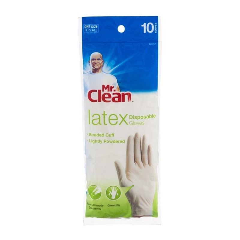 mr clean latex disposable gloves