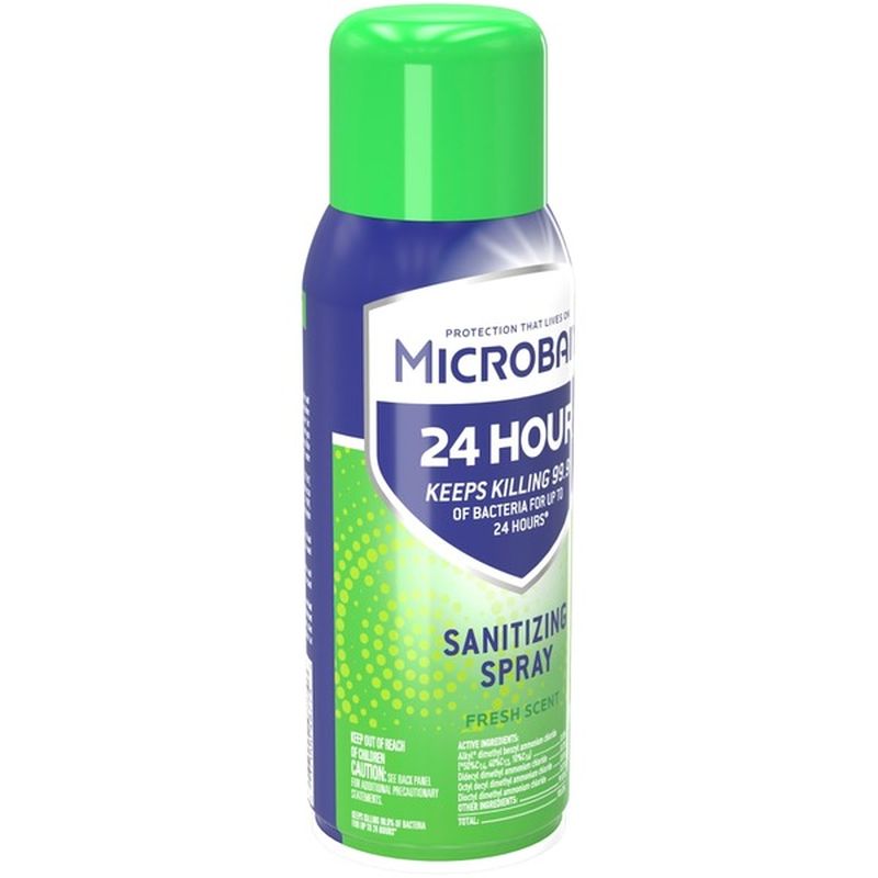 Microban 24 Hour Disinfectant Sanitizing Spray, Fresh Scent (12.5 oz